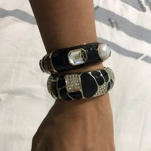 A set of chunky bracelets